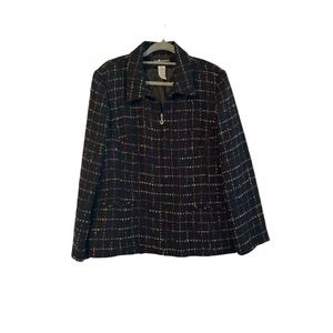 Sag Harbor Viintage Retro Ladies Zippered Jacket - Size 18